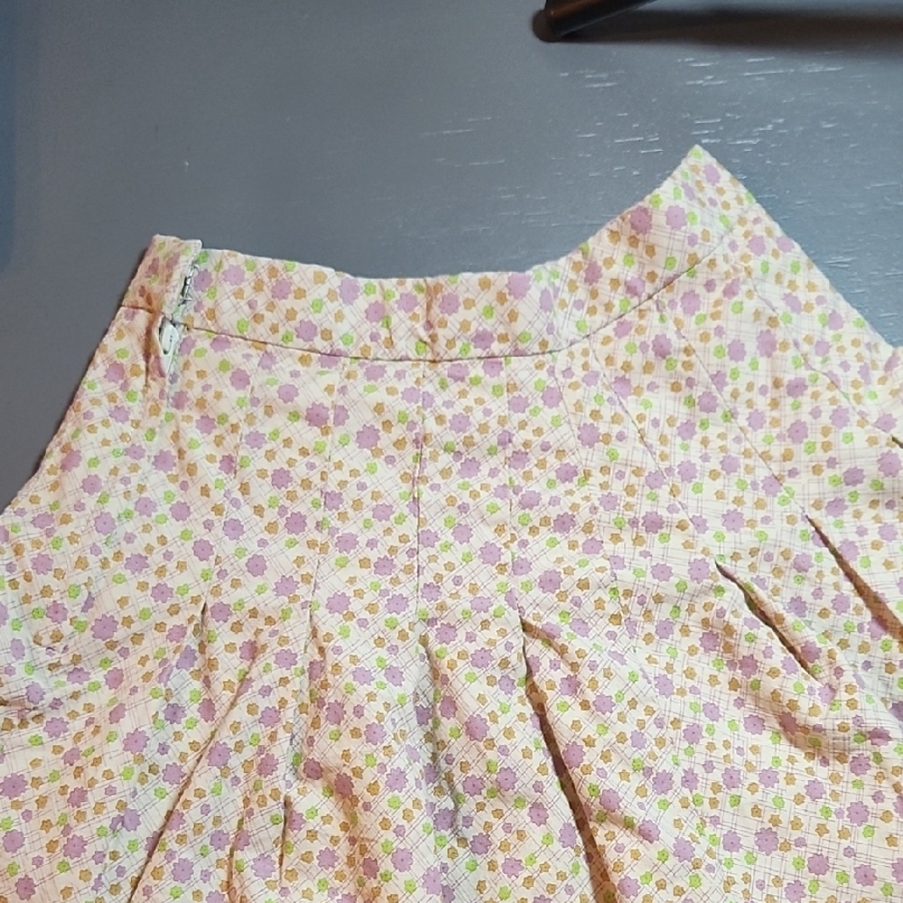 American Girl Pink and Cream A-Line Skirt